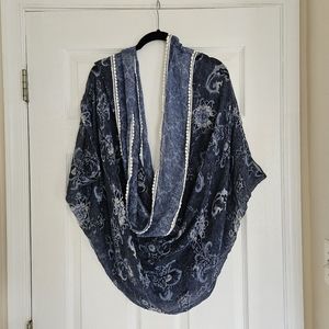 Blue Paisley shawl from Chicos
